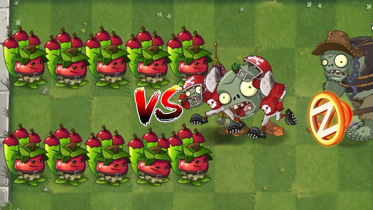 PvZ 2 - 10 Same Plants Vs 4 Random Zombie Vase Breaker - P103 - What team is strongest?