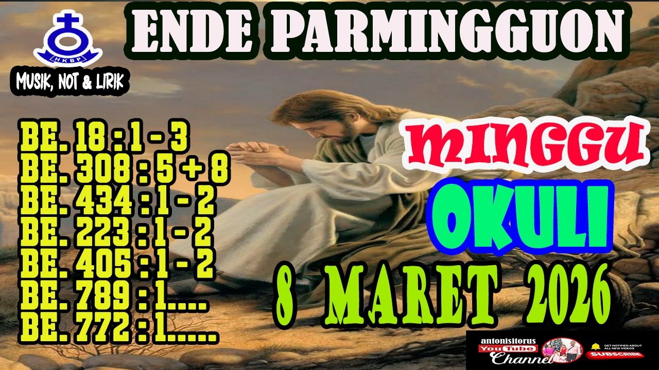 ENDE PARMINGGUON HKBP | 8 MARET 2026  | MINGGU OKULI | NOT ANGKA | KARAOKE |