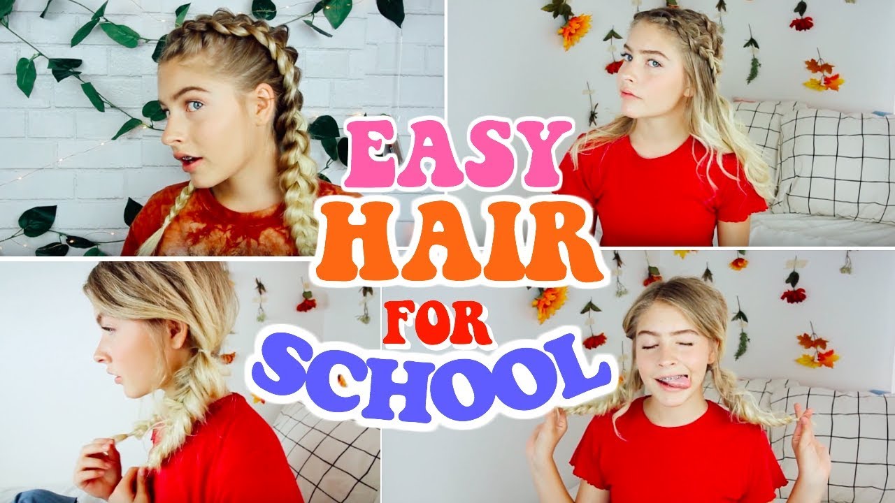 EASY & HEATLESS HAIRSTYLES FOR SCHOOL!