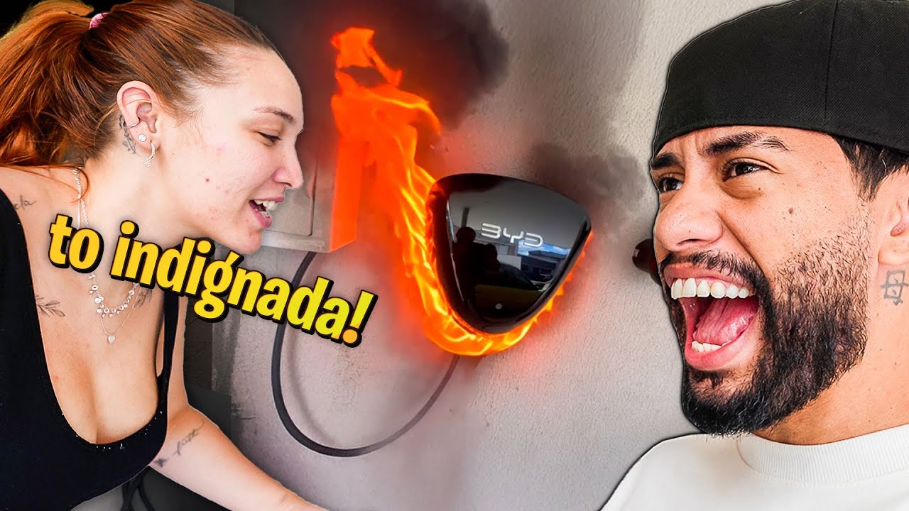 O CARREGADOR ELÉTRICO NA NOSSA CASA JA ESTRAGOU VEY😳⚡ SIMPLESMENTE PAROU DO NADA!