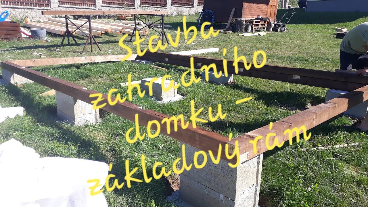 Stavba zahradního domku - základový rám - 3.část