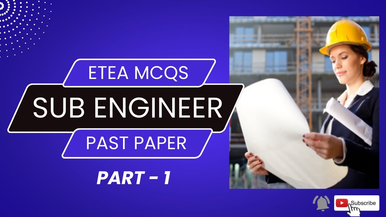Sub Engineer Civil Past Paper MCQS| ETEA Public Health Engineering Deportment Solved Paper Part-1