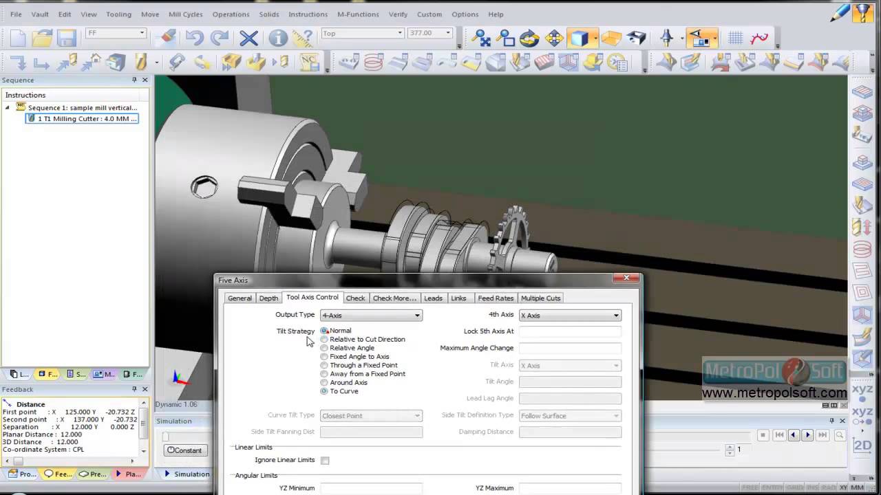 Edgecam Eğitim Videoları 4 Eksen Sim&uuml;ltane
