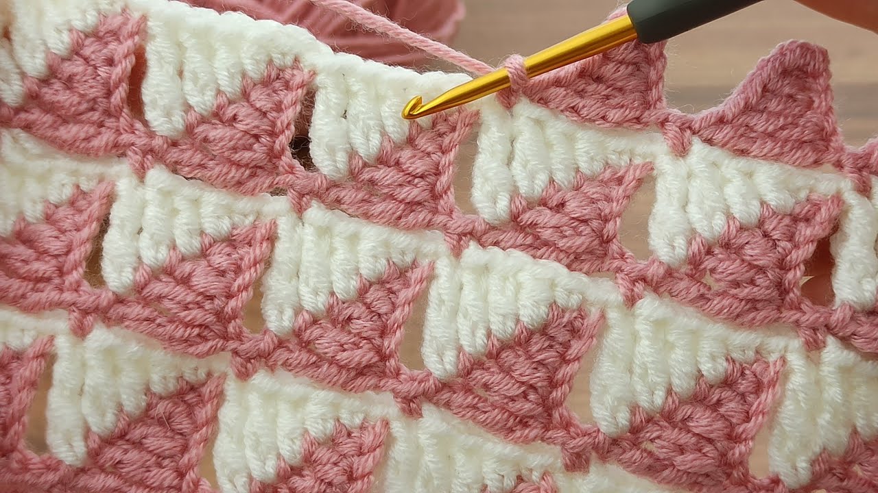 Fantastic💯two color say pyramid * Super Easy  Crochet Baby Blanket For Beginners online Tutorial