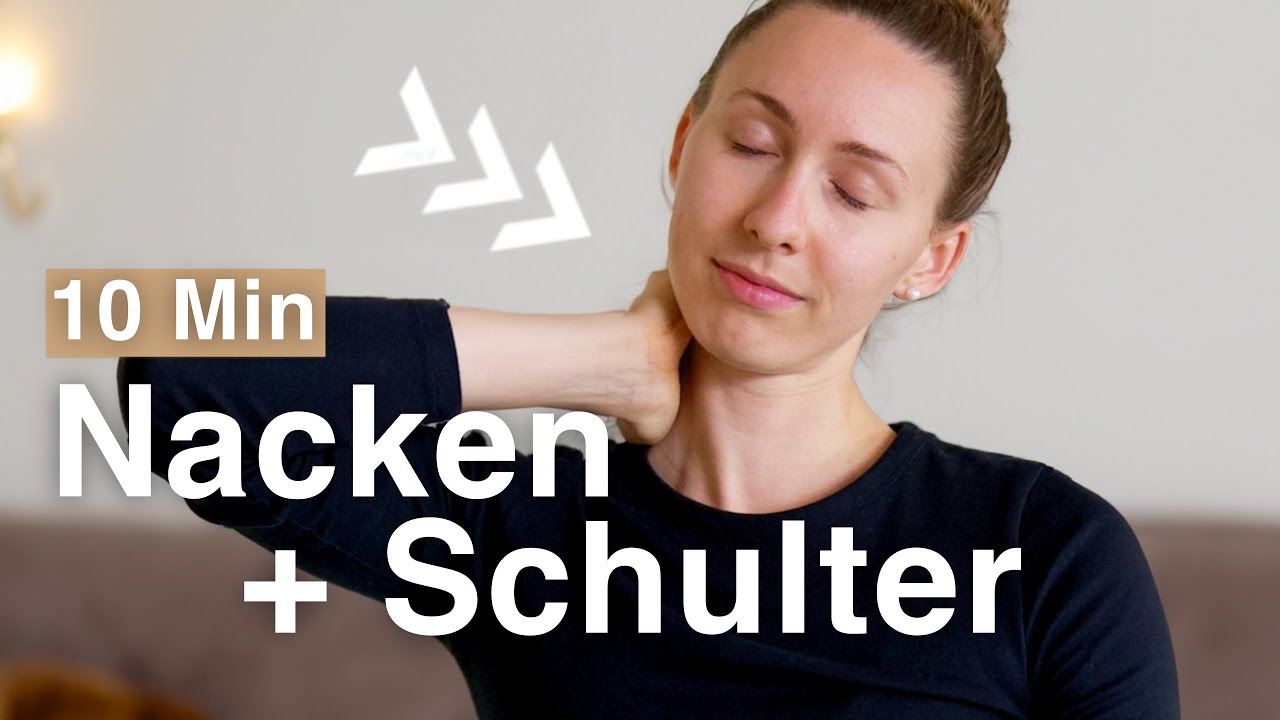 Yoga Schulter Nacken entspannen Verspannungen lösen Übungen für den Alltag | 10 Min Yoga im Sitzen