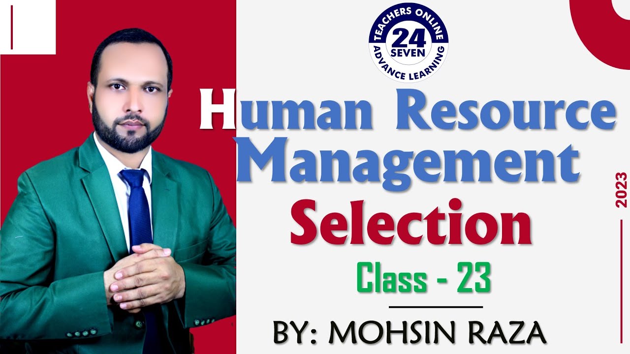 MGT501 Short Lecture - 23 | VU Short Lecture | Selection and Selection Process in (Urdu / Hindi)