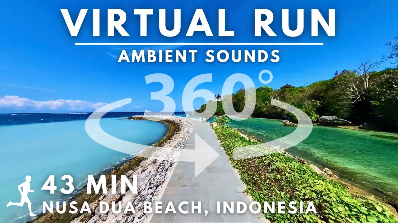 360&deg; Virtual Running Video For Treadmill in #Bali Nusa Dua Beach #virtualrunningtv #Indonesia
