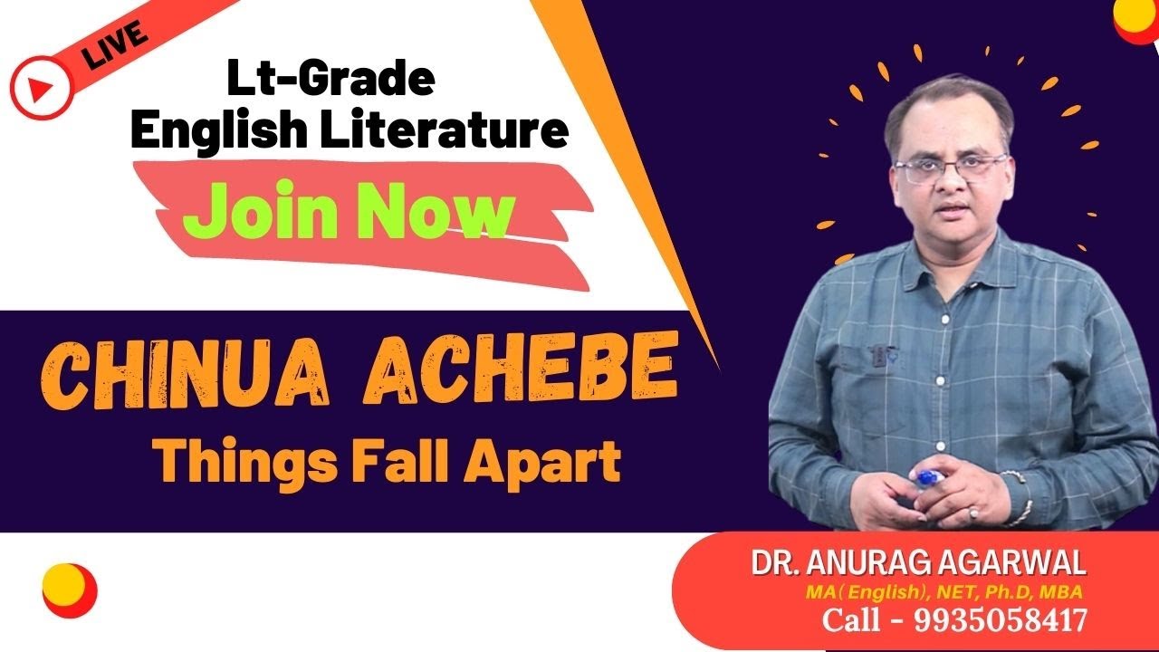 UP LT Grade English Literature - Chinua Achebe | Thing Fall Apart | #UPLTGradeEnglish
