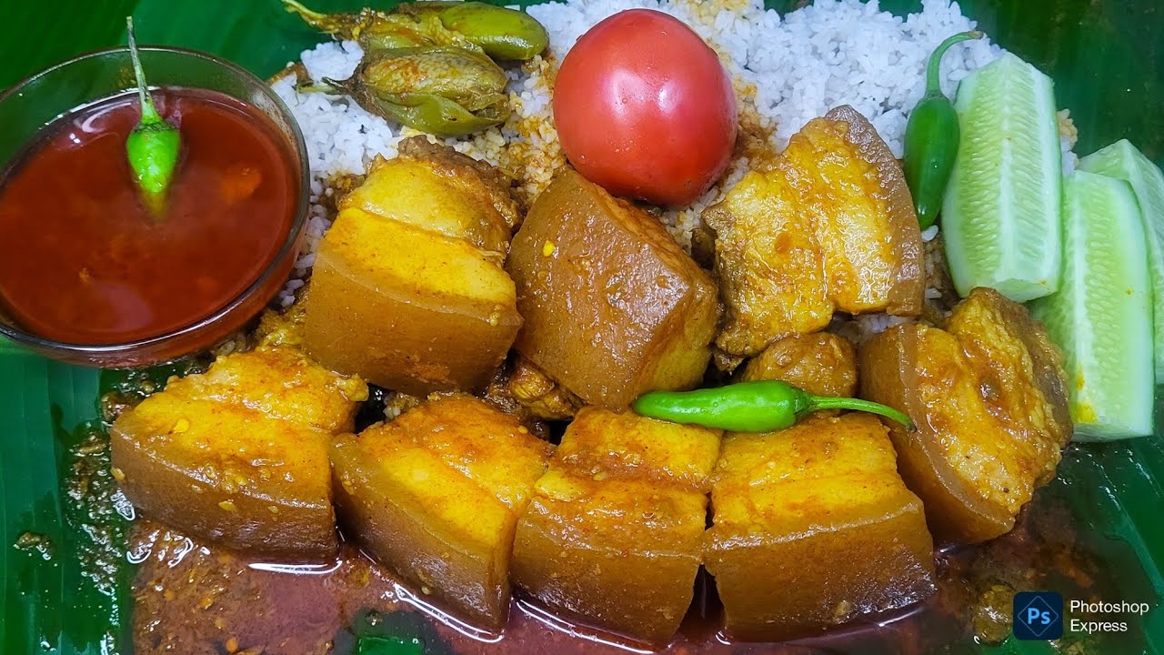 Mukbang: Giant Pork Eating | Rice Mukbang Video