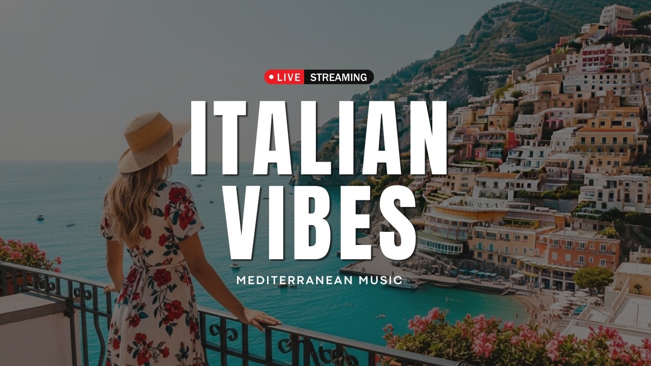 🎶 Italian Vibes & Mediterranean Music 🎶 1 Hour Beautiful Amalfi Coast & Lake Como Escape 2K (QHD)