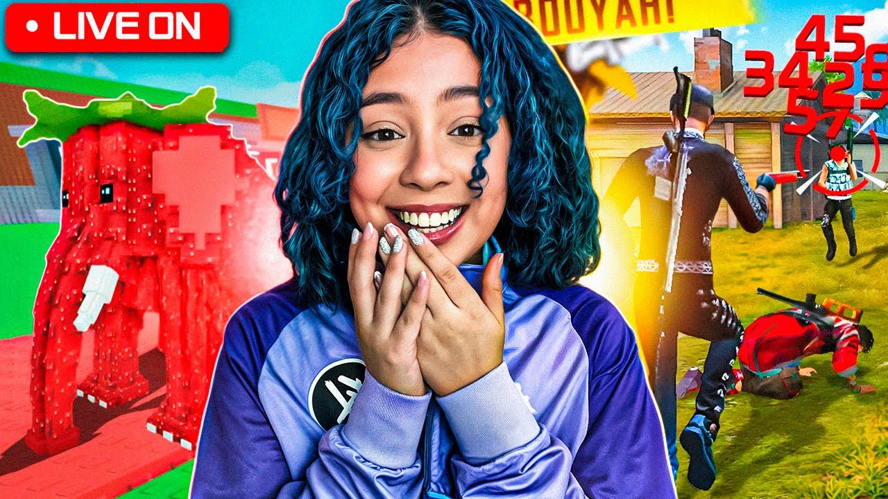 LIVE ON🔴 RUMO ELITE NO FREEFIRE E 1000 DIAS NO 99 NOITES ROBLOX🔥- MAISA AO VIVO🦄💙