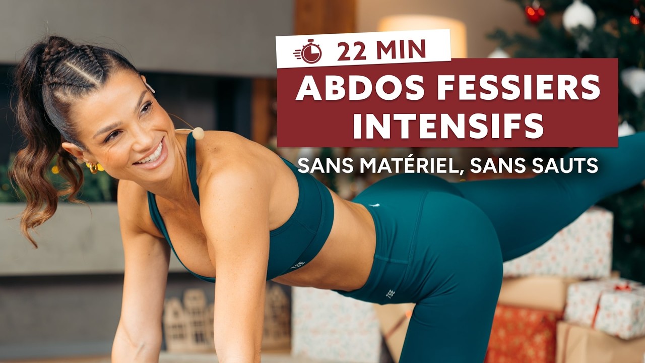 22MIN ABDOS-FESSIERS INTENSIFS ! sans matériel, sans sauts - Christmas With Sissy