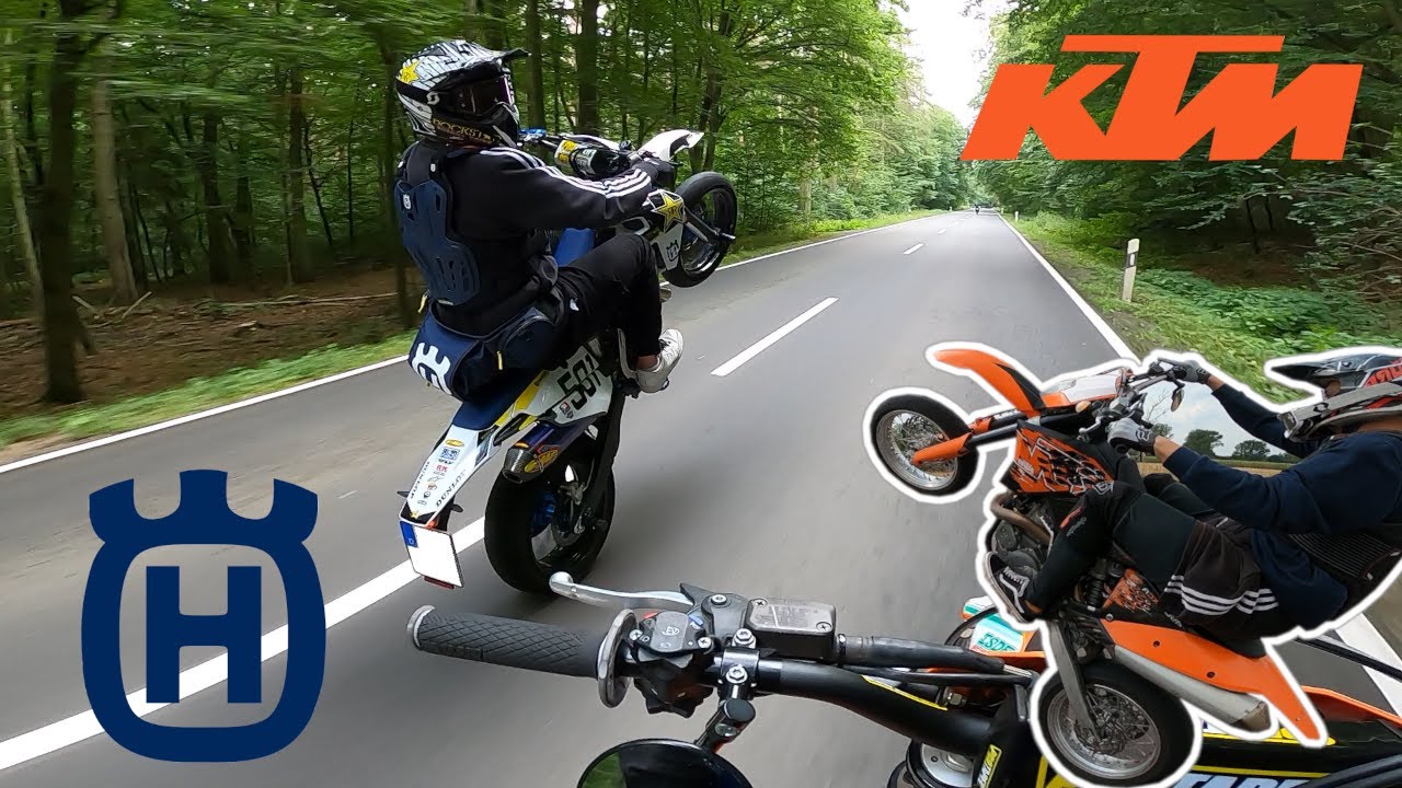 HUSQVARNA FE 501 & KTM EXC SUPERMOTO | BALLERN/WHEELIES/SHITTALK - MotoVlog