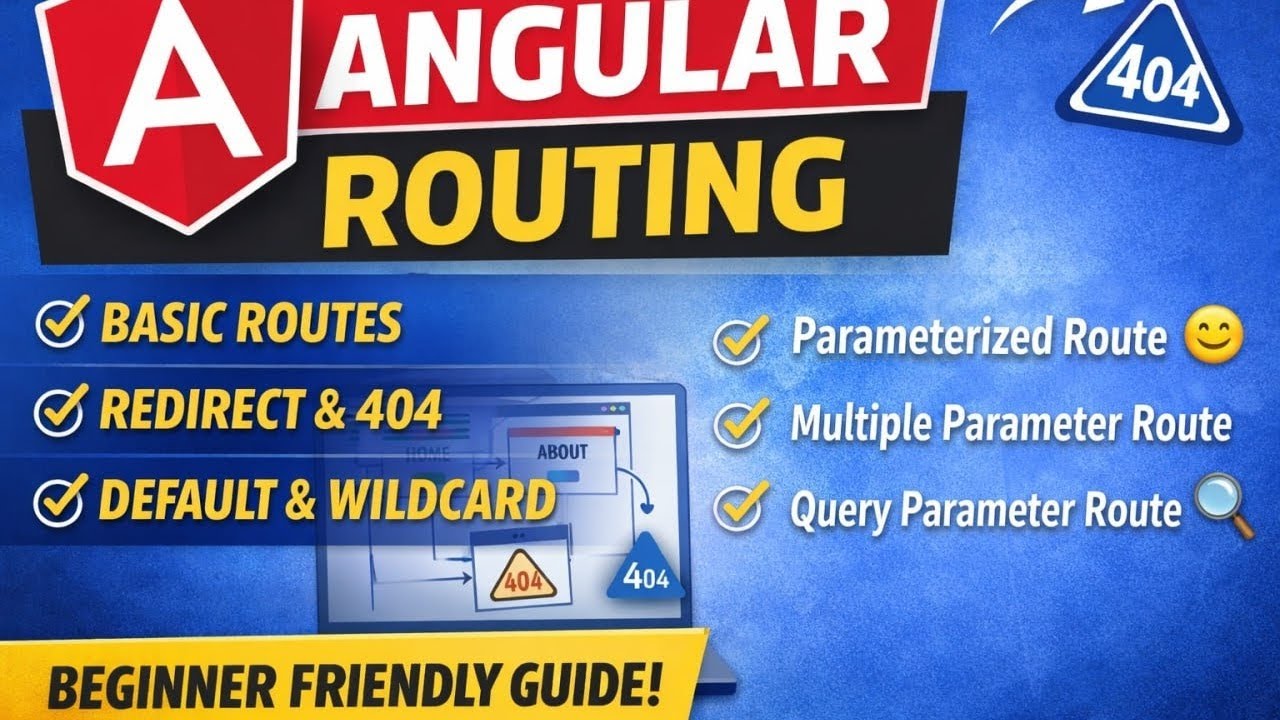 👉 Angular Routing Tutorial for Beginners | Routes, RouterLink, Redirect & 404 Explained.