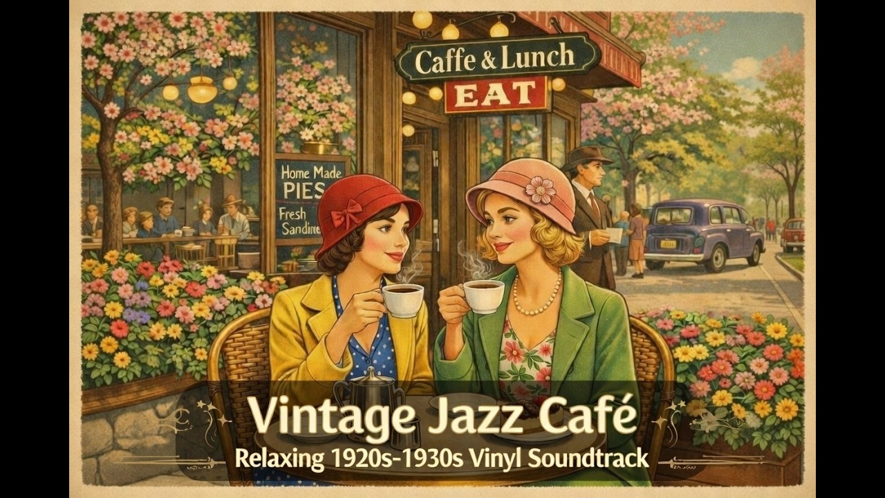 Vintage Café Jazz: A Calm 1920s-1930s Vinyl Soundtrack | Relaxing Coffee Shop Ambiance