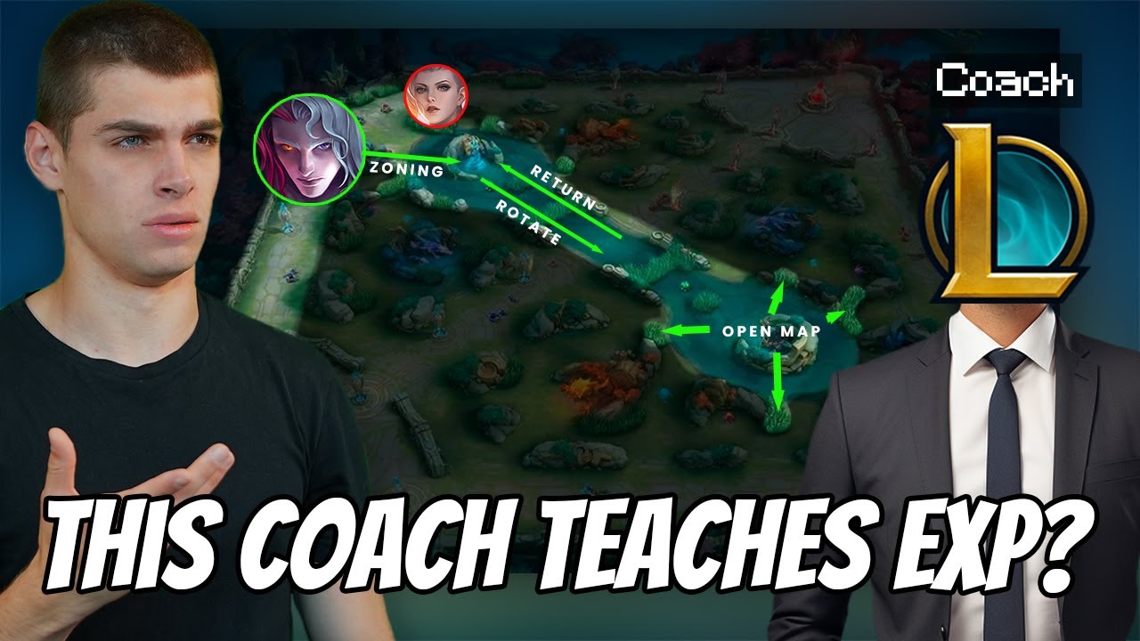 Тренер по LoL учит меня, как доминировать на линии получения опыта в MLBB! 😳