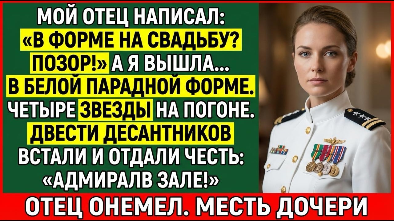 Отец Унижал Меня На Свадьбе — А Потом 200 Военных Встали И Отдали Честь: «Адмирал В Зале!»