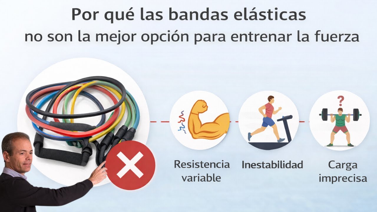 Por qué las bandas elásticas no son la mejor opción para entrenar la fuerza