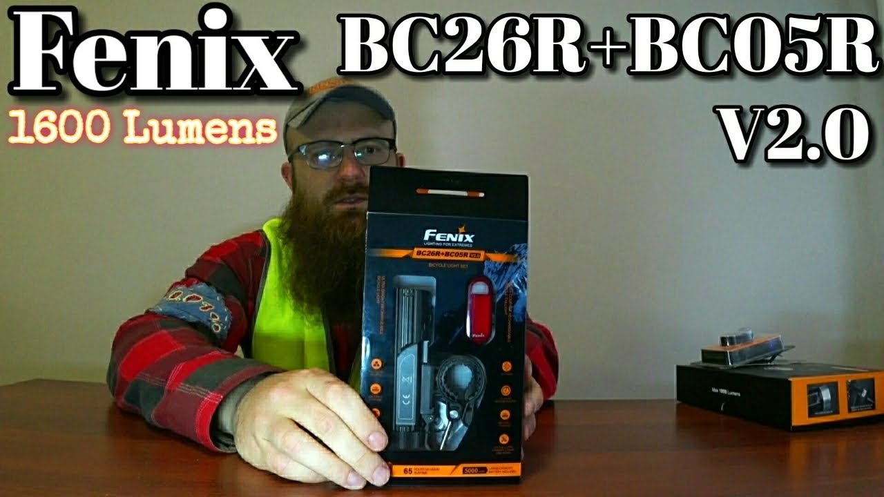 Фонарик для велосипеда Fenix BC26R + BC05R  Обзор. Велофара. Сравнение с велофарой Феникс BC35R