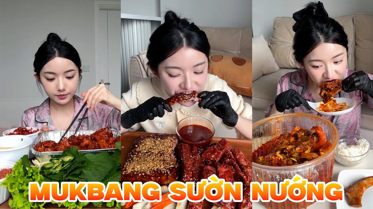 Quỳnh Trương Mukbang Sườn Nướng 🔥🍖 Sườn Mềm Thơm Ăn Cực Đã | Mukbang Việt Nam