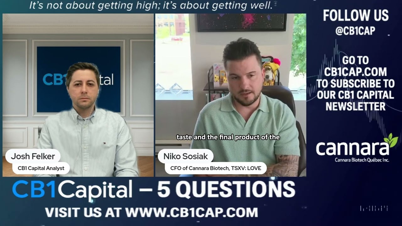 CB1 Capital - 5 Questions w/ Cannara Biotech's CFO Nicholas Sosiak - Vape Success