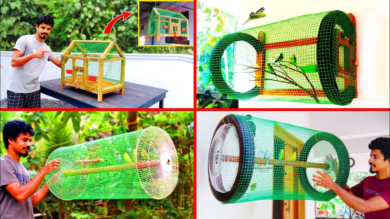 Amazing 4 Hanging Birds Cage Making ideas | How to Make Birds Cage at Your Home