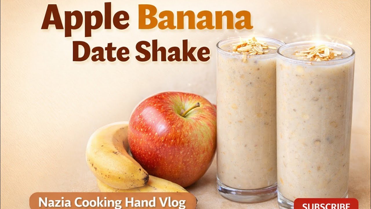 Healthy milkshake banana and apple milkshake  Ramzan special.Begair custard ke ramazan special drink