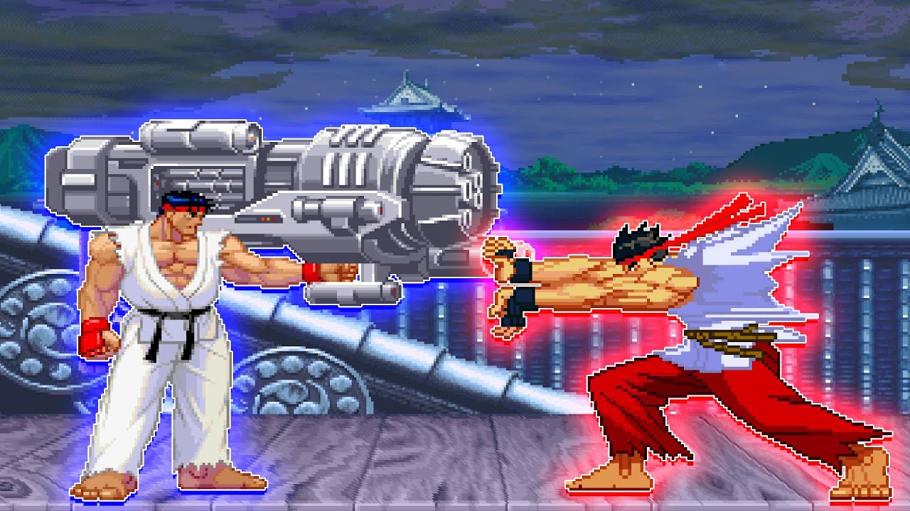 RYU WITH A PROTON CANON VS SHIN RYU!