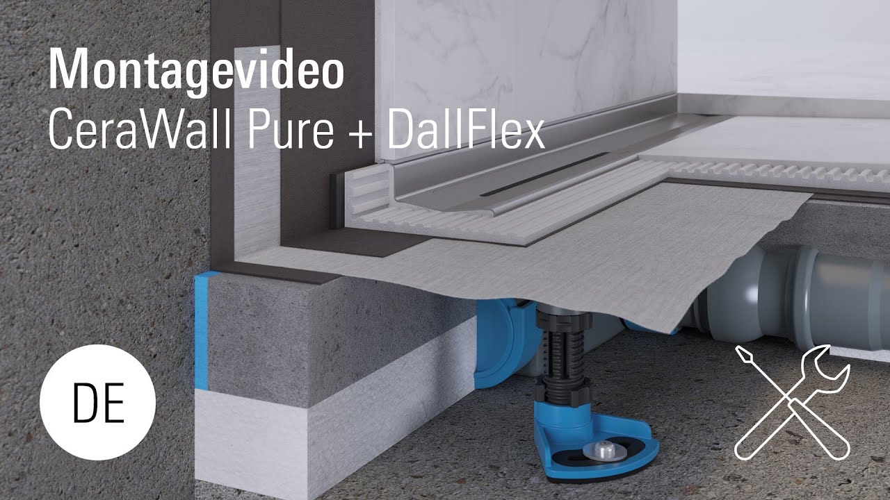 Montage: Duschrinne CeraWallPure + DallFlex