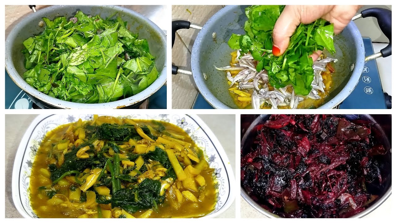 সুস্বাদু বাঙালি দুইটি রেসিপি পালং শাক এবং লাল শাকের এগুলো থাকলে রুচি সহকারে ভাত খাওয়া যাবে