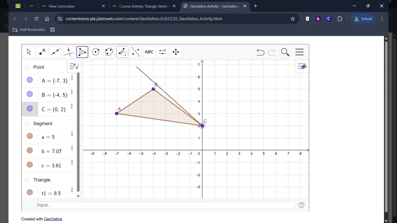 Triangle Similarity: Task 1,  Part A