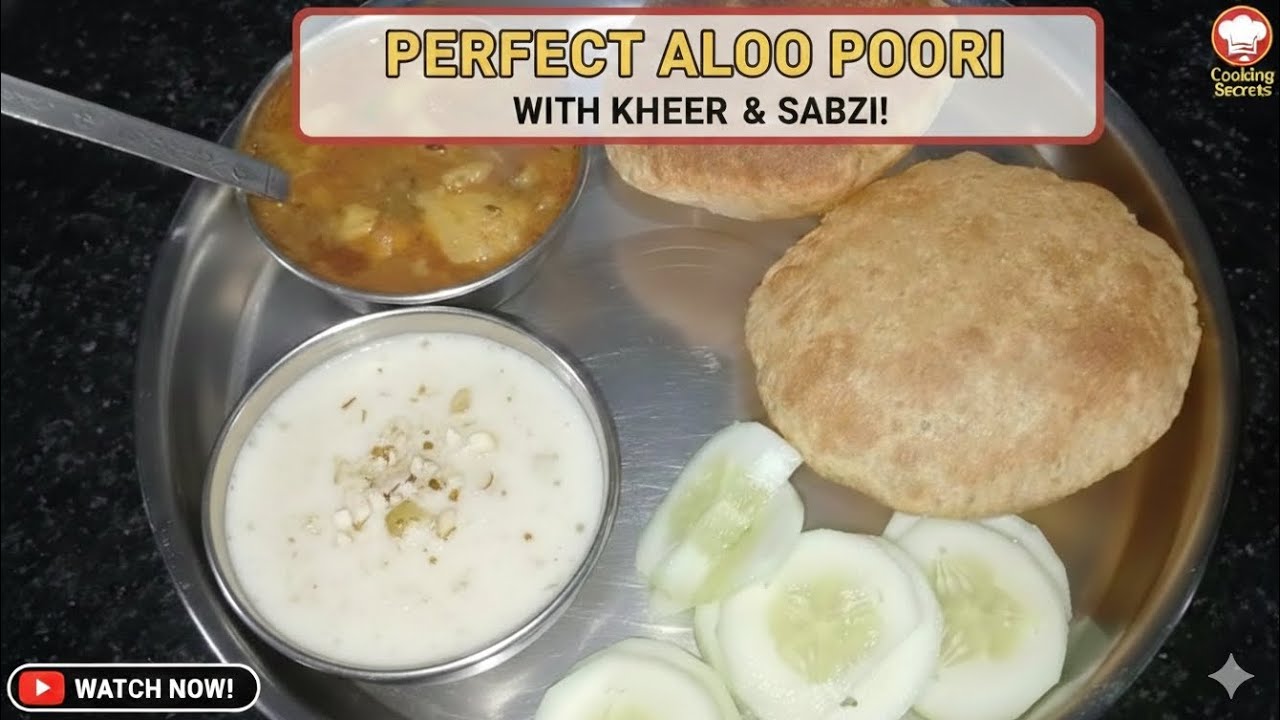 Perfect Poori Sabji & Kheer Recipe | Halwai Style Puri Aloo & Sweet Kheer at Home