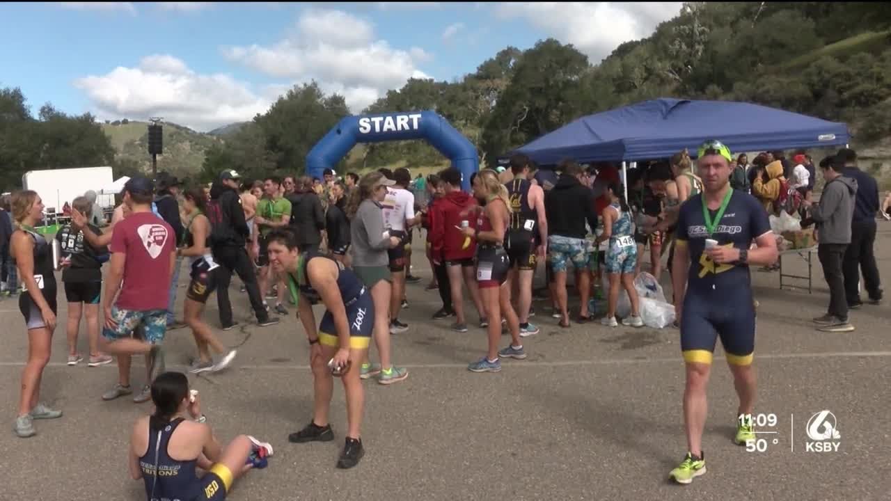 College athletes competed in the March Triathlon Series at Lake Lopez