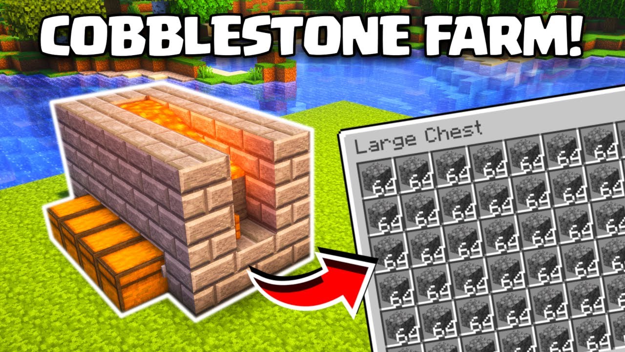 Minecraft Automatic Cobblestone/Stone Farm 1.21+ (Tutorial)