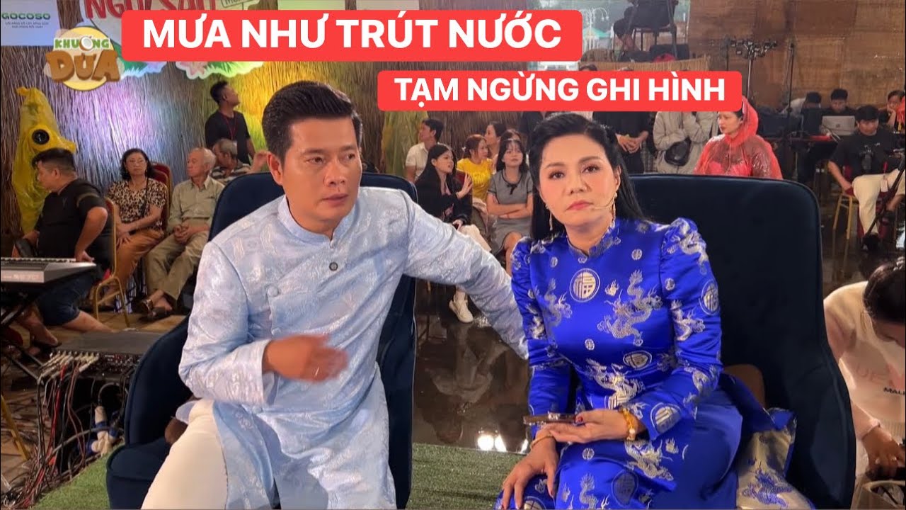 Khương Dừa, Ngọc Huyền, Châu Thanh, Minh Nhí tạm ngưng quay NGÔI SAO MIỆT VƯỜN vì mưa như trút nước