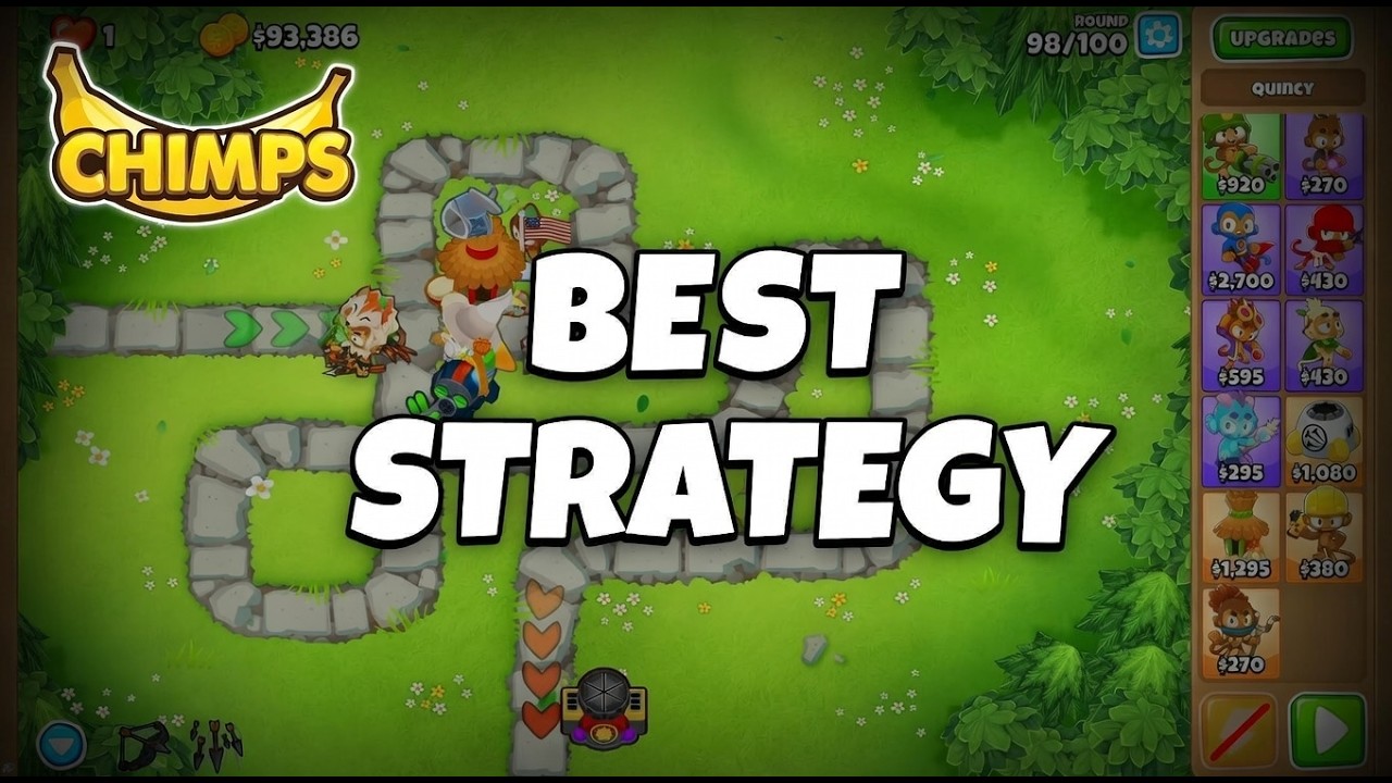 $80000 SPARE! World's EASIEST Monkey Meadow CHIMPS guide BTD 6 (No abilities or micro)