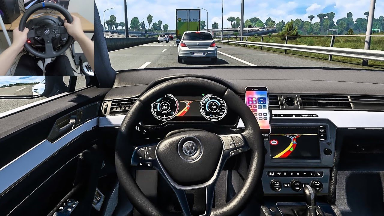 Euro Truck Simulator 2 - Volkswagen Passat B8 [Steering Wheel Gameplay]