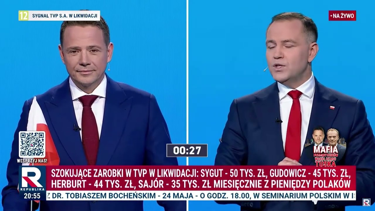 Trzaskowski: straszy pan i straszy, straszył pan 500+ | Debata Prezydencka