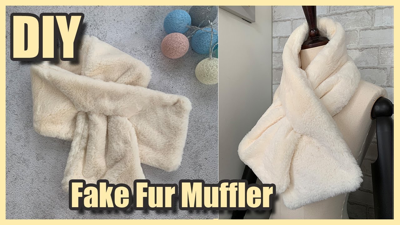 DIY| 쁘띠 털목도리만들기| Fake Fur Muffler| 따뜻한 목도리 만들어봐요~|어바웃소잉