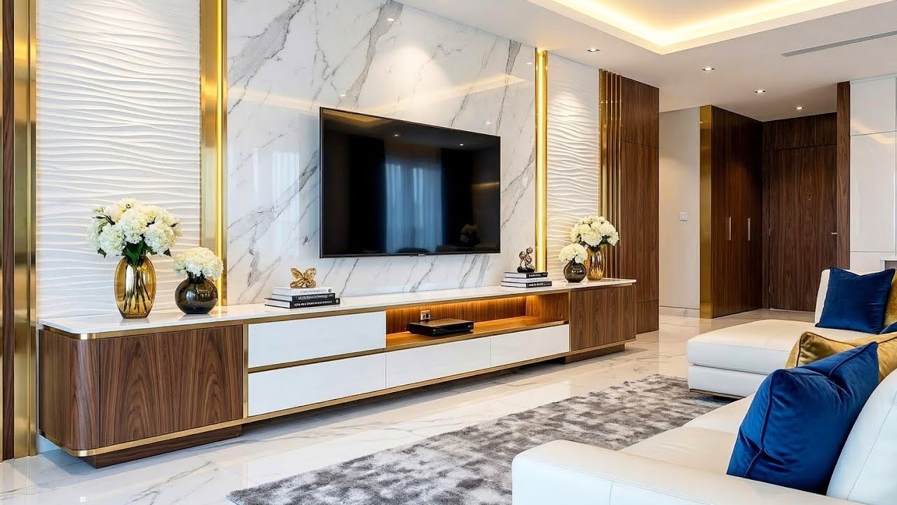 100 Trendy Luxury Living Room TV Wall Units 2026 | Modern TV Stand Decorating Ideas & Design Trends