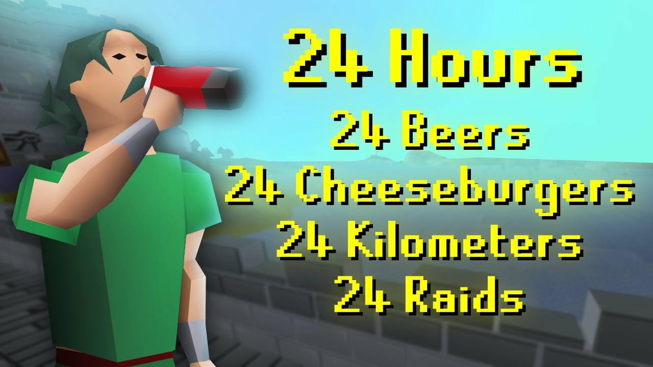 24 Cheeseburgers, 24 Beers, 24km, 24 Raids in 24hrs