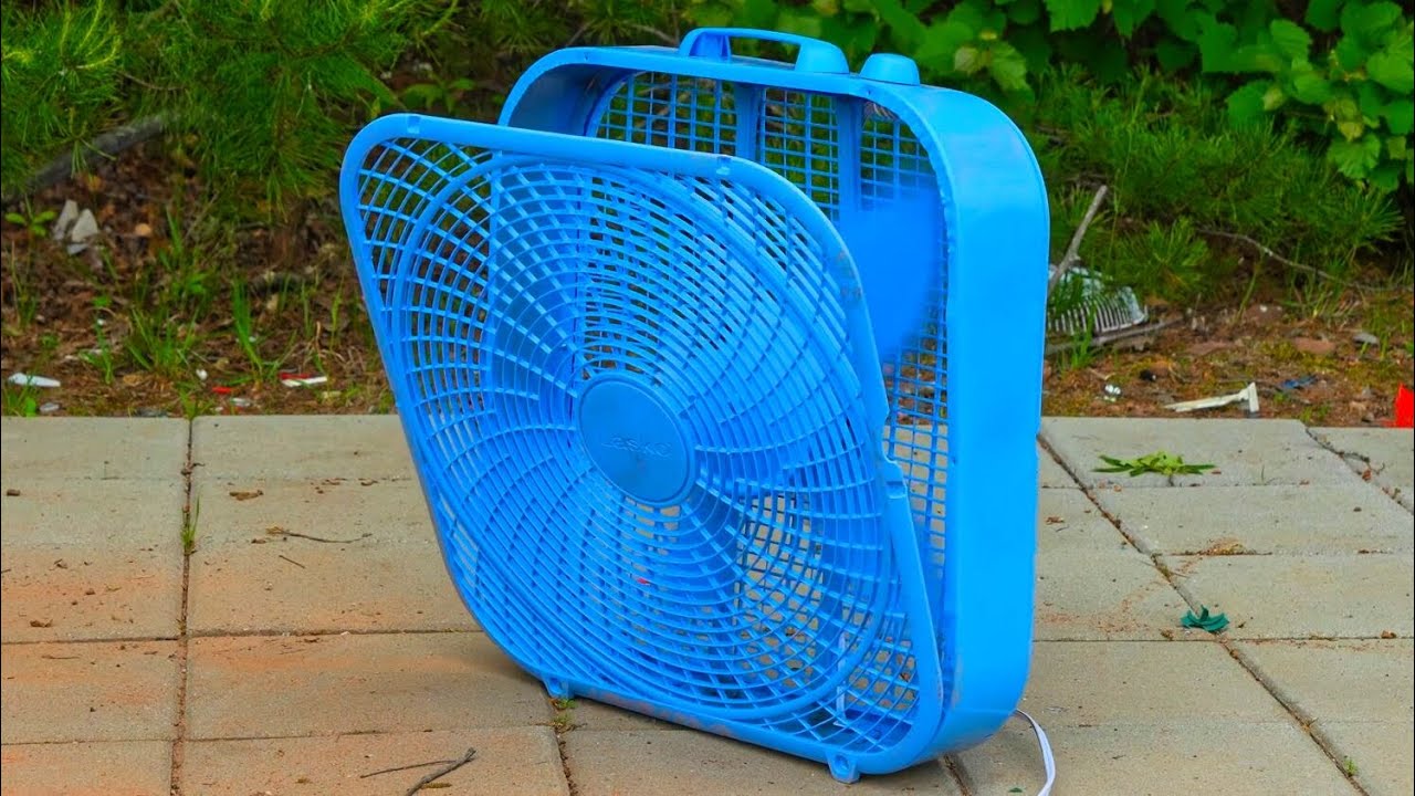 Blue Lasko Box Fan Dance