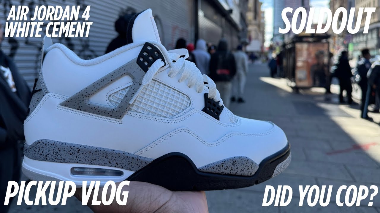 Soldout Air Jordan 4 White Cement 2025 Pick Up Vlog