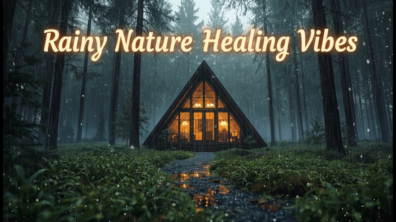 Relaxing Rain Sounds in a Cozy Forest Cabin 🌧️ | Nature Ambience for Sleep, Study & Stress Relief
