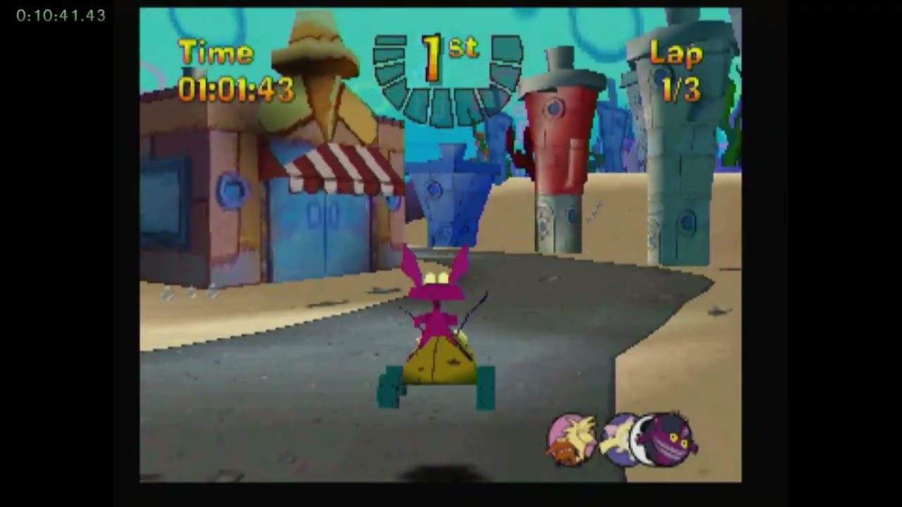 Nicktoons Racing (2001) PS1 Speedrun All Cups 34:17 (41:55 RTA)