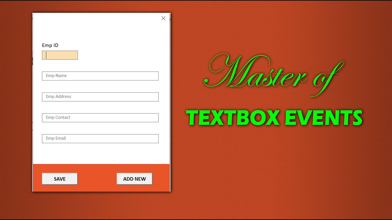 Amazing Tips & Tricks of excel VBA For Dynamic TextBox Events | Enter & Exit Event
