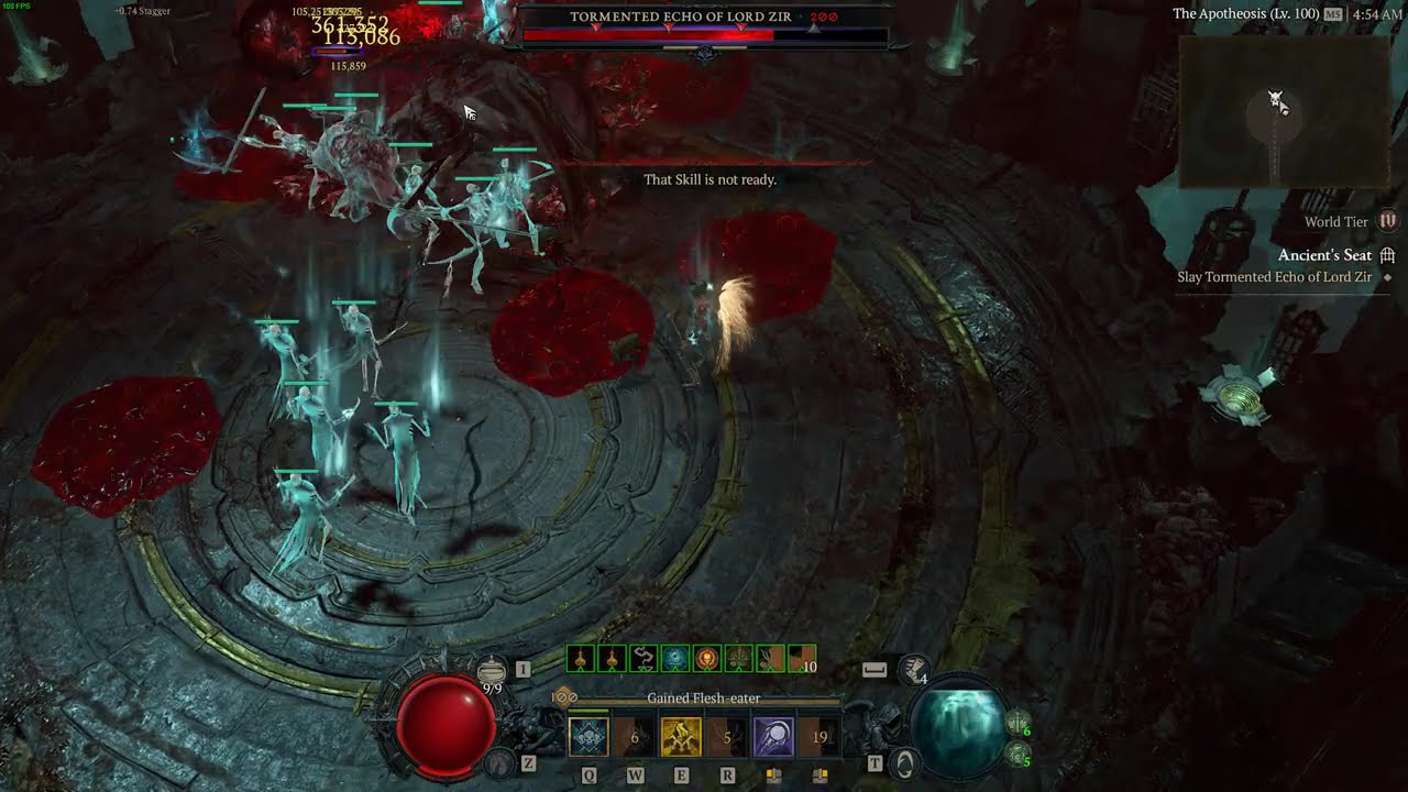 Diablo 4 Season 4 - Tormented Echo of Lord Zir (Minion Necromancer)