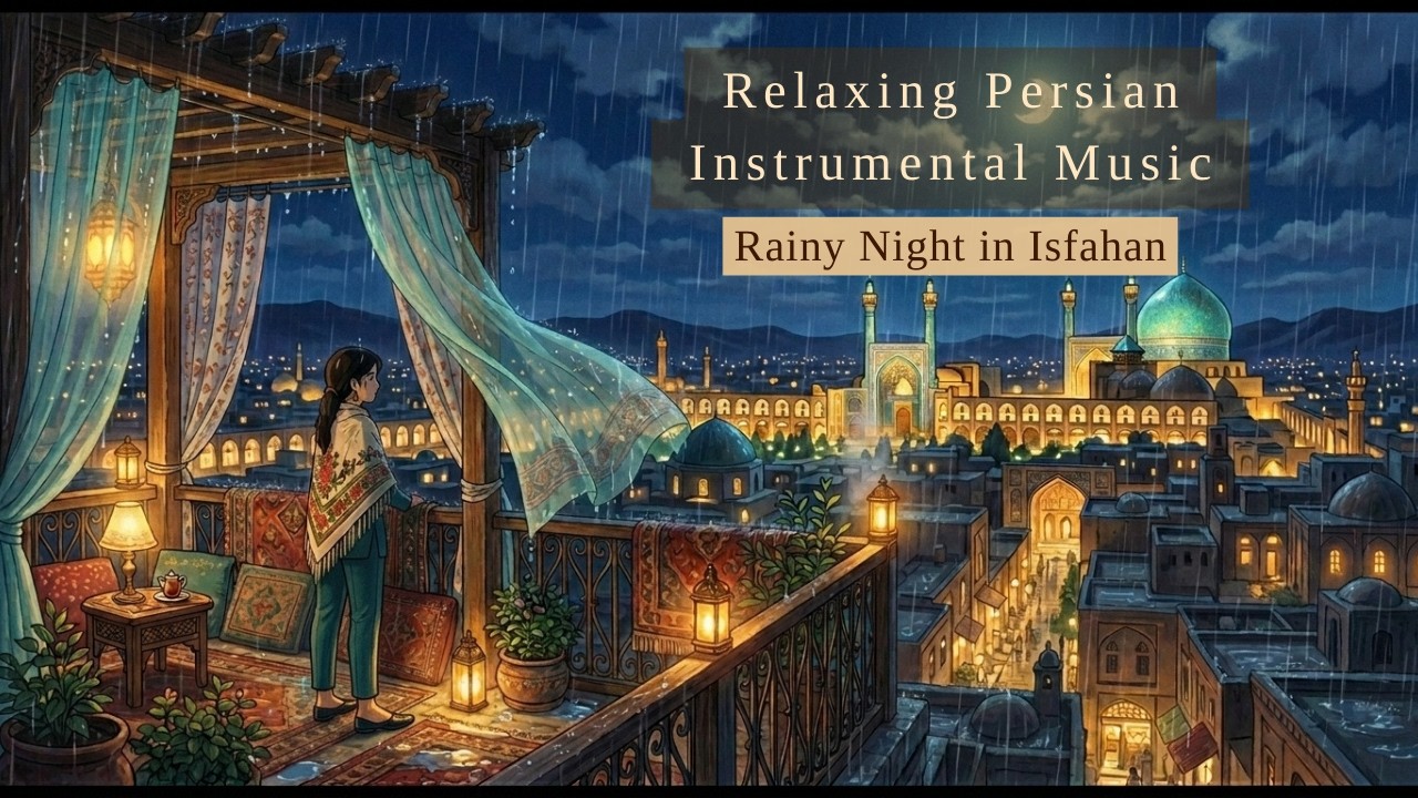Rainy Night in Isfahan 🌙 | 1 Hour Relaxing Persian Instrumental Music