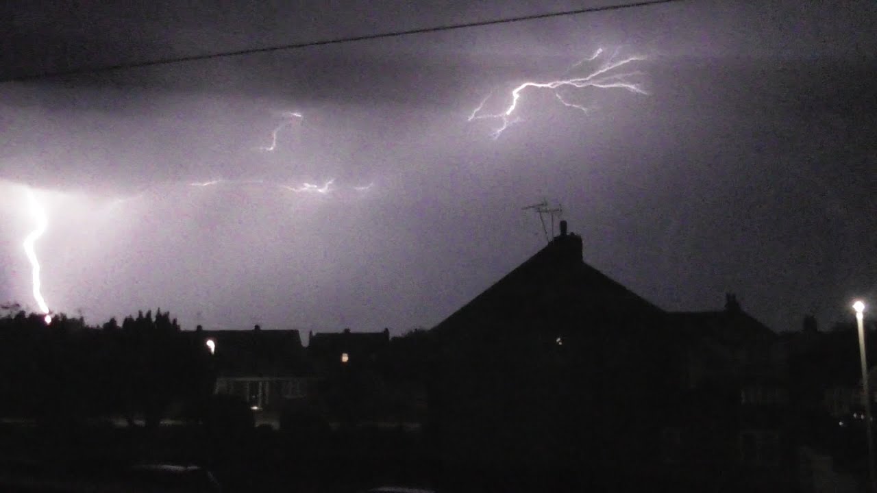 Active thunderstorm with anvil crawlers on UK's hottest day on record - Herne Bay, Kent - 19/07/2022