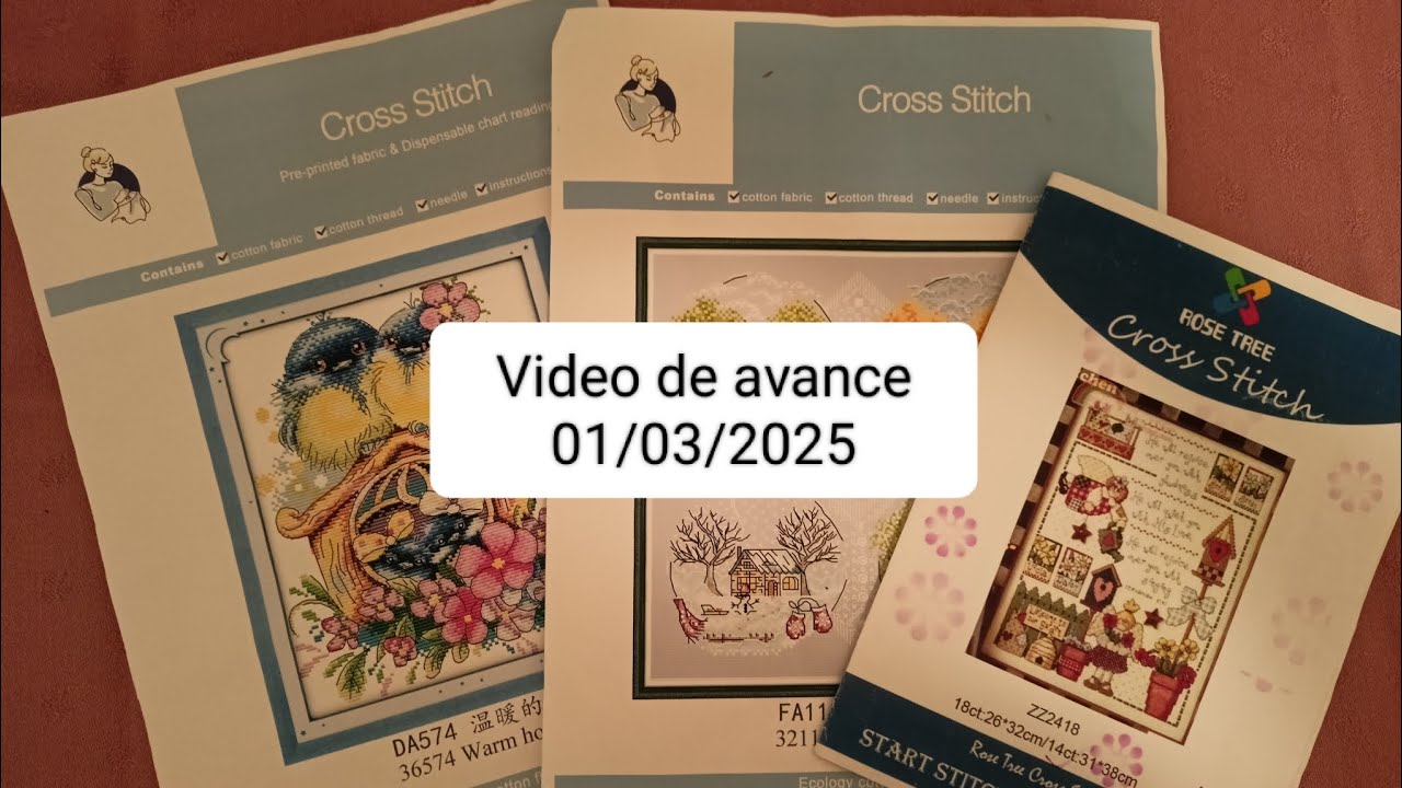 Video de avance #15/CrossSritch#Bordados#Avances#Punto de Cruz#Kit de punto de cruz.